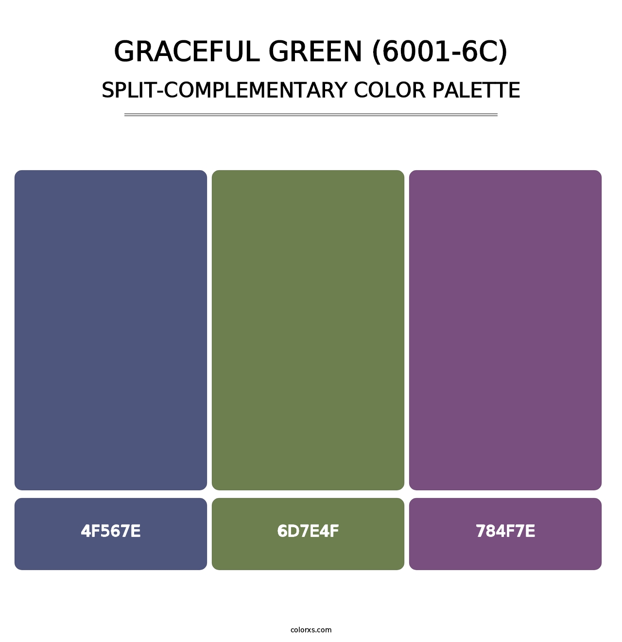 Graceful Green (6001-6C) - Split-Complementary Color Palette