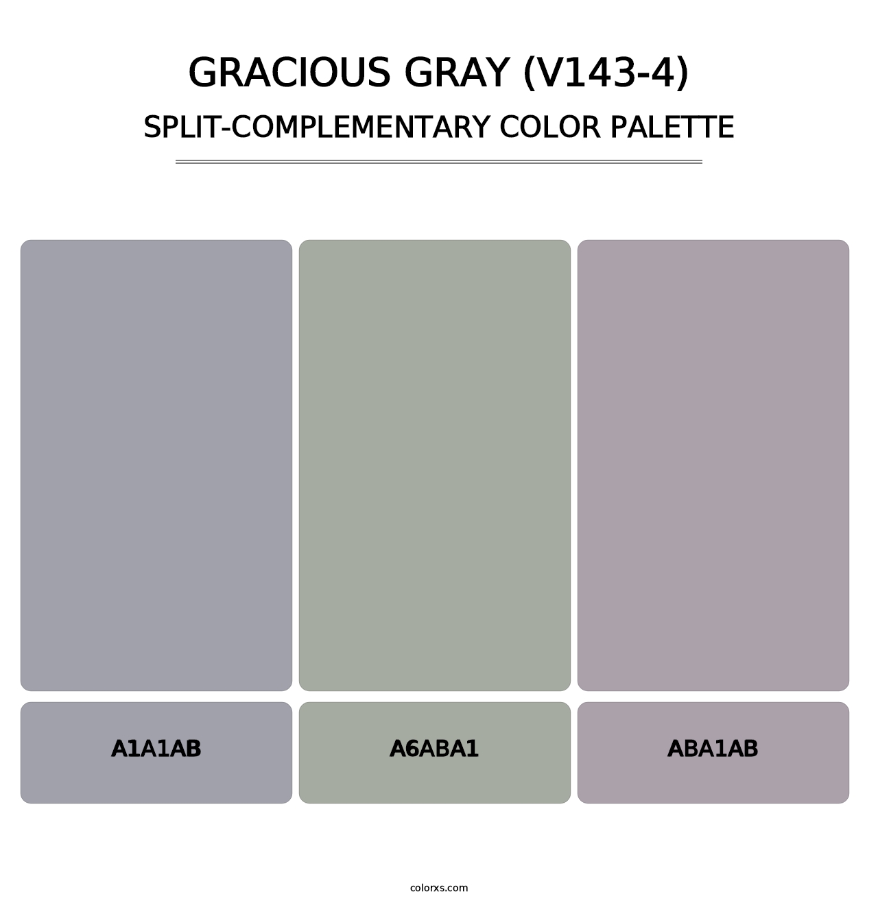 Gracious Gray (V143-4) - Split-Complementary Color Palette