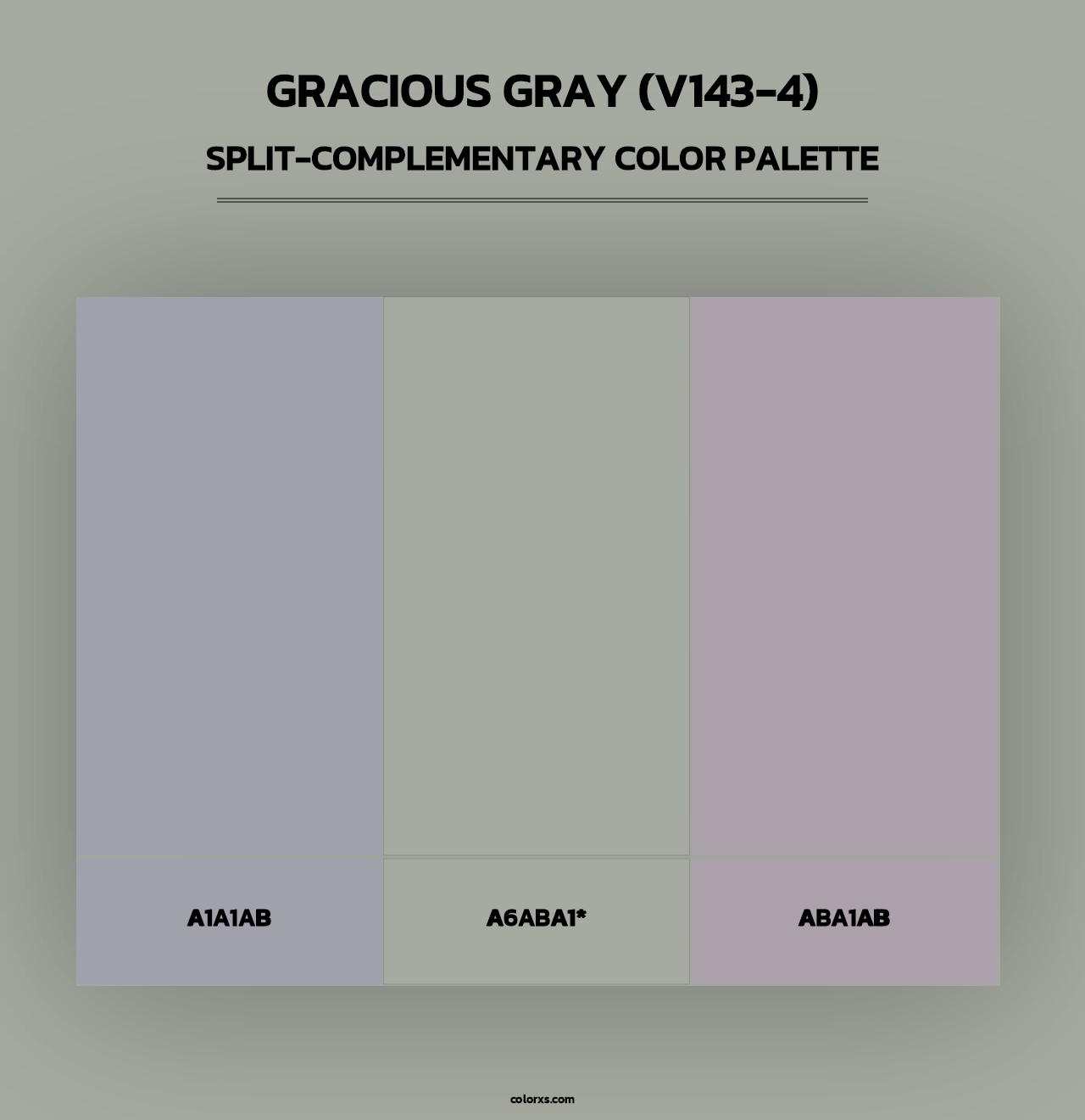 Gracious Gray (V143-4) - Split-Complementary Color Palette