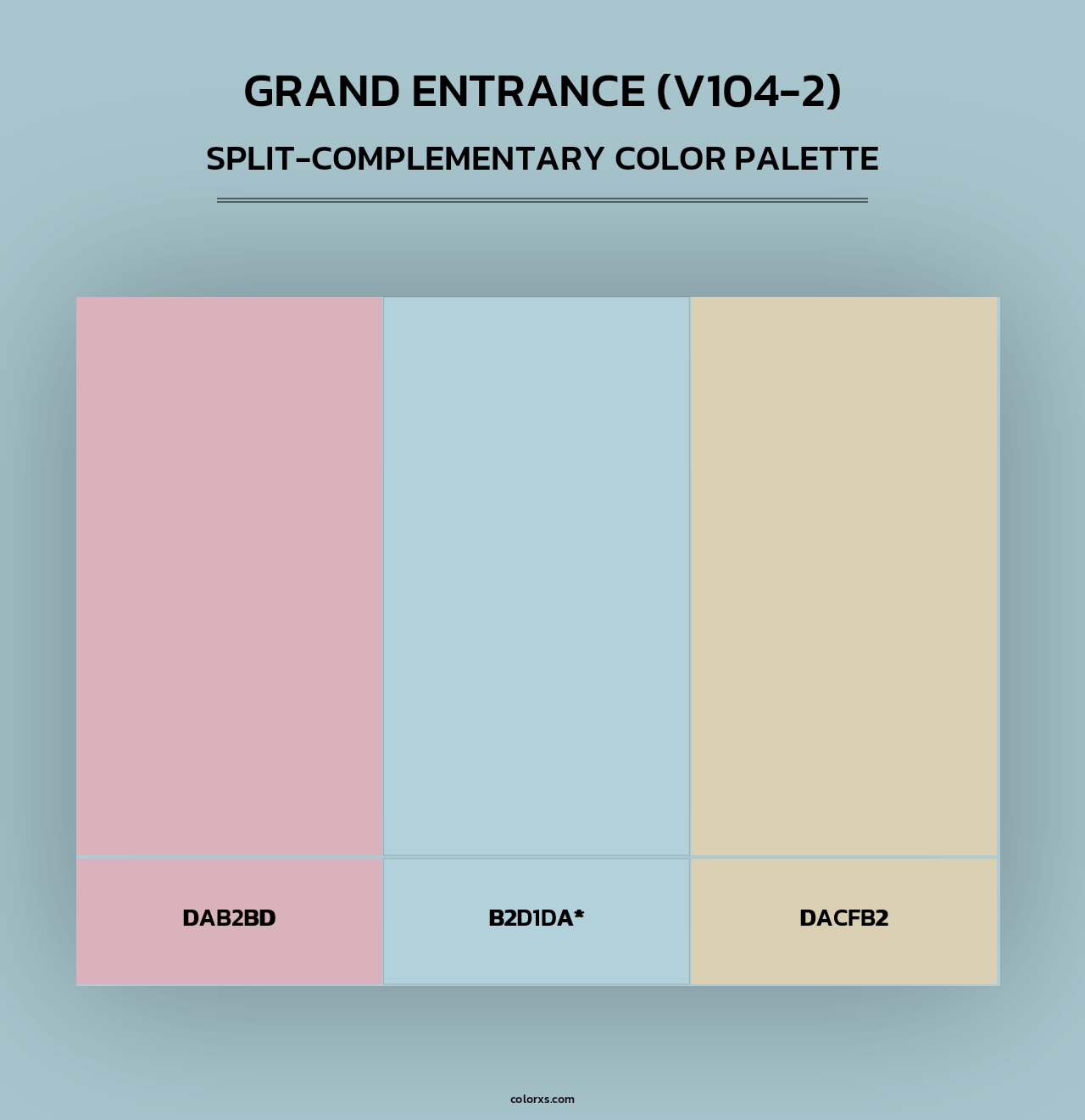 Grand Entrance (V104-2) - Split-Complementary Color Palette