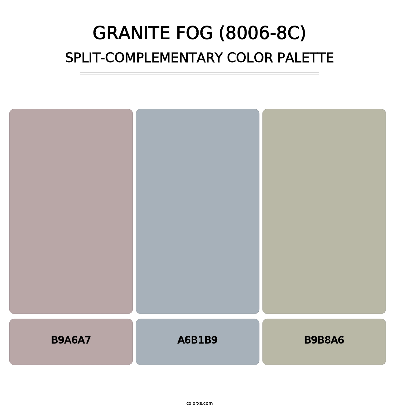 Granite Fog (8006-8C) - Split-Complementary Color Palette