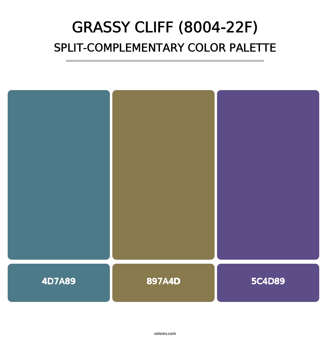 Grassy Cliff (8004-22F) - Split-Complementary Color Palette