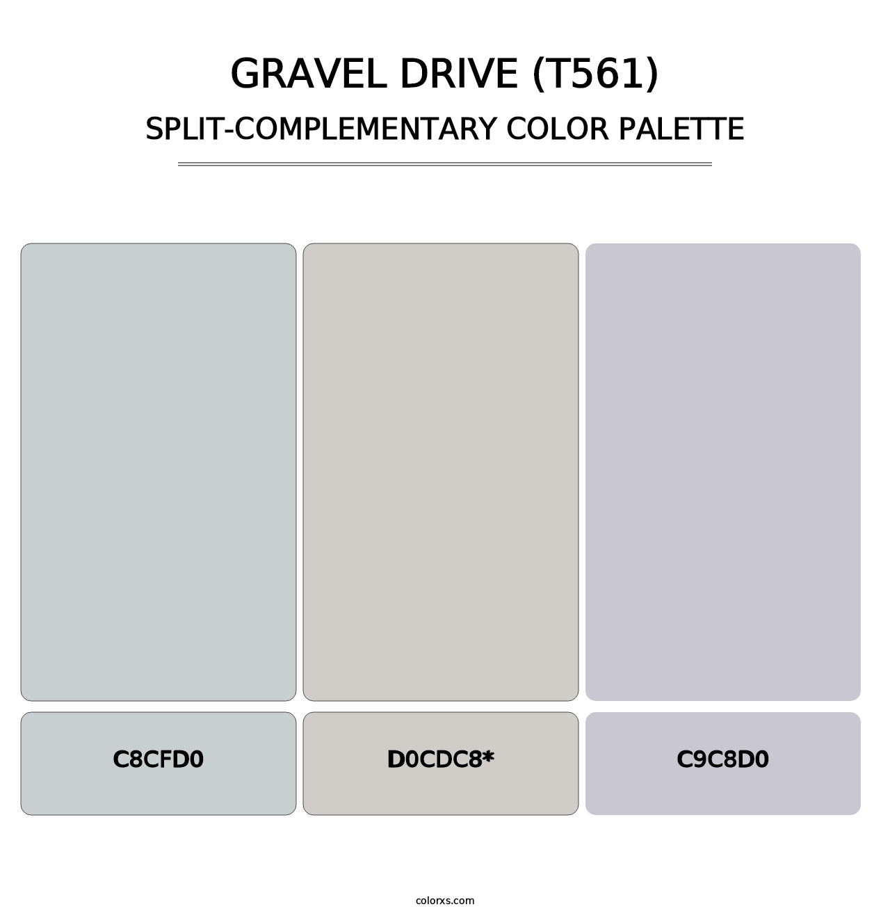 Gravel Drive (T561) - Split-Complementary Color Palette