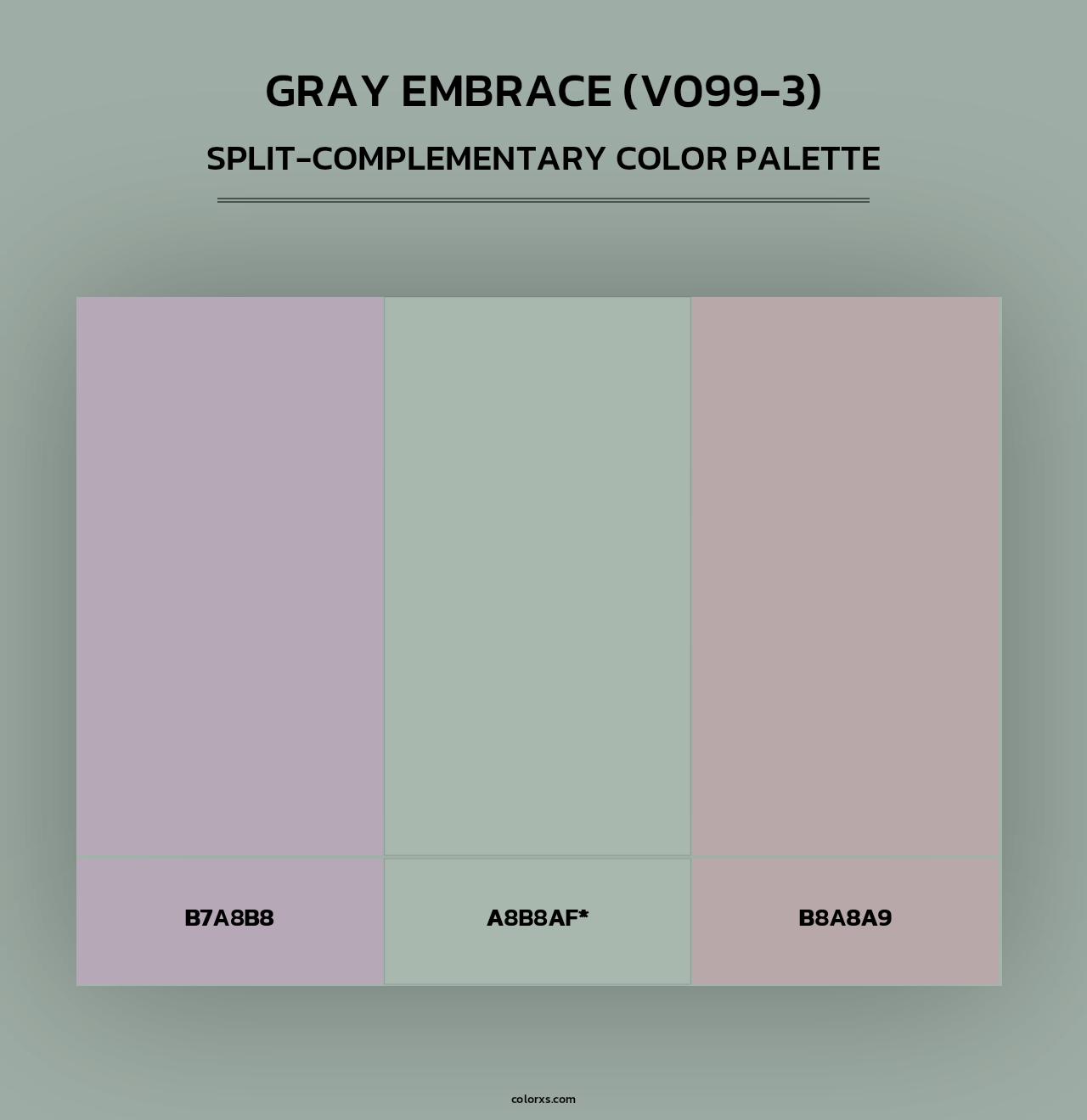Gray Embrace (V099-3) - Split-Complementary Color Palette