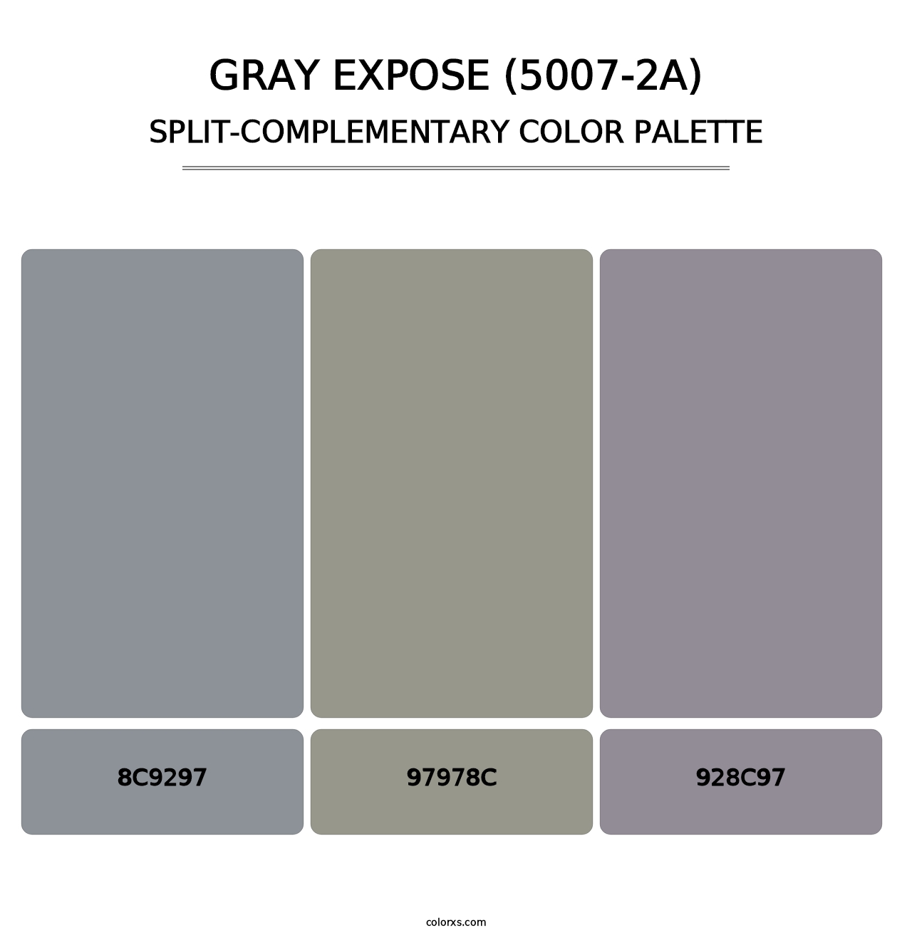 Gray Expose (5007-2A) - Split-Complementary Color Palette
