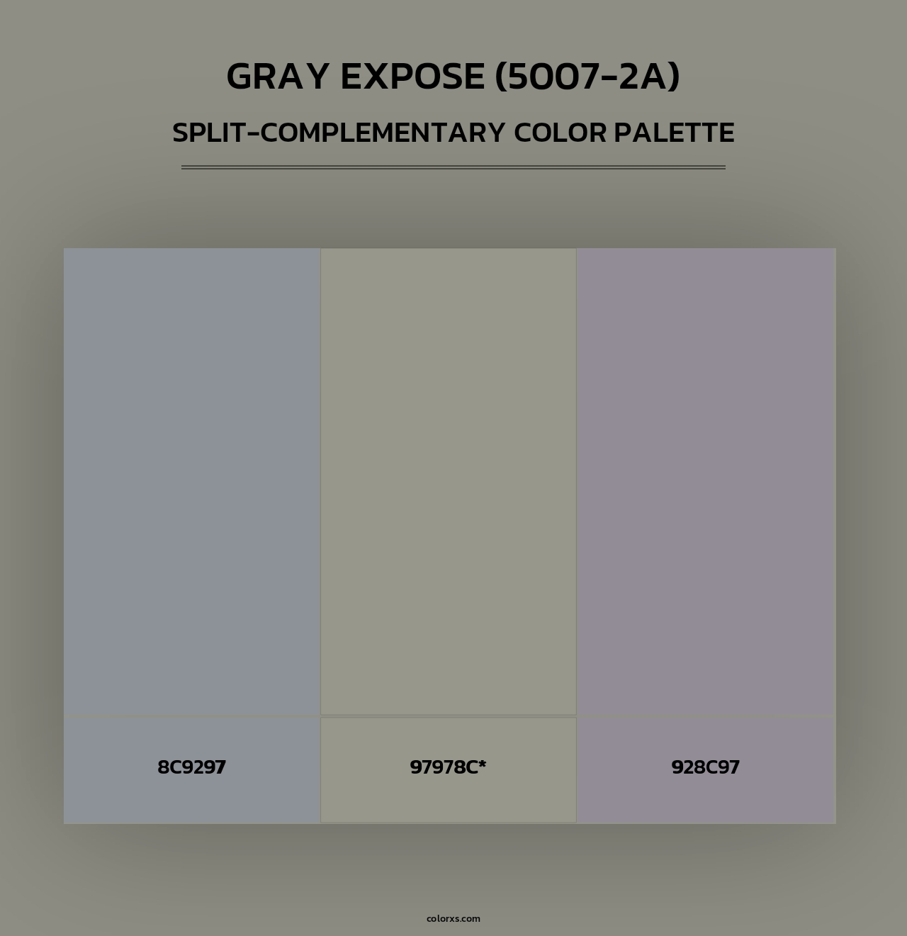 Gray Expose (5007-2A) - Split-Complementary Color Palette