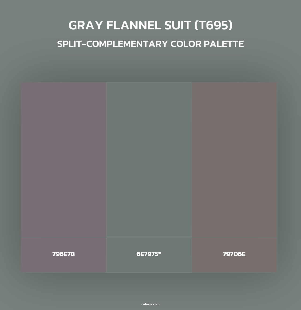 Gray Flannel Suit (T695) - Split-Complementary Color Palette