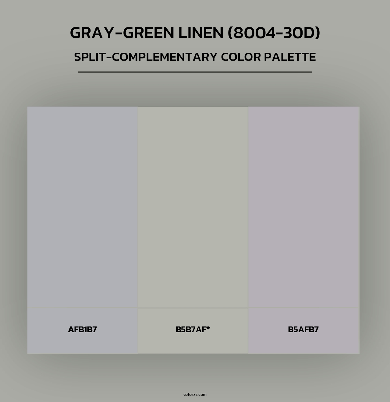 Gray-Green Linen (8004-30D) - Split-Complementary Color Palette