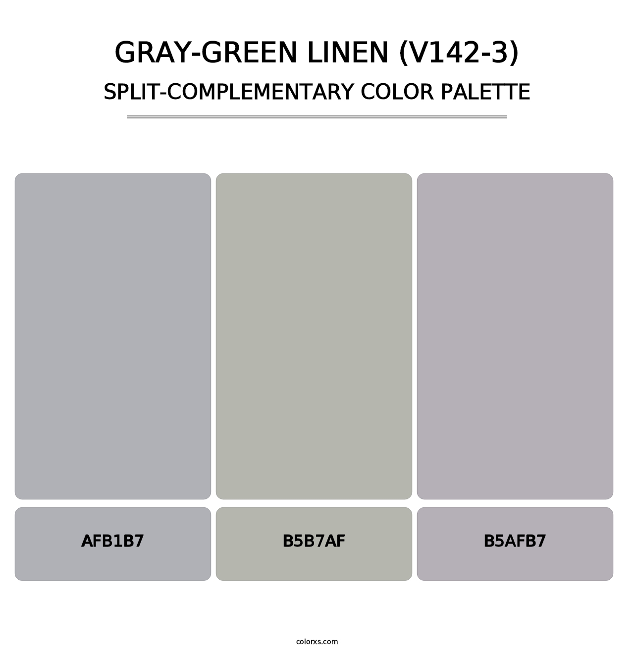 Gray-Green Linen (V142-3) - Split-Complementary Color Palette