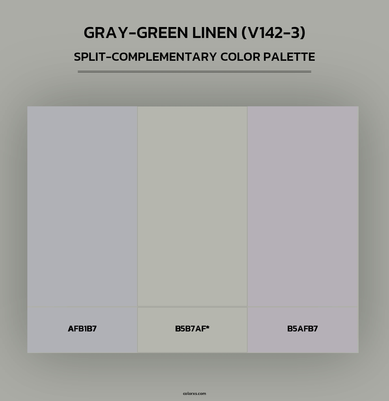 Gray-Green Linen (V142-3) - Split-Complementary Color Palette