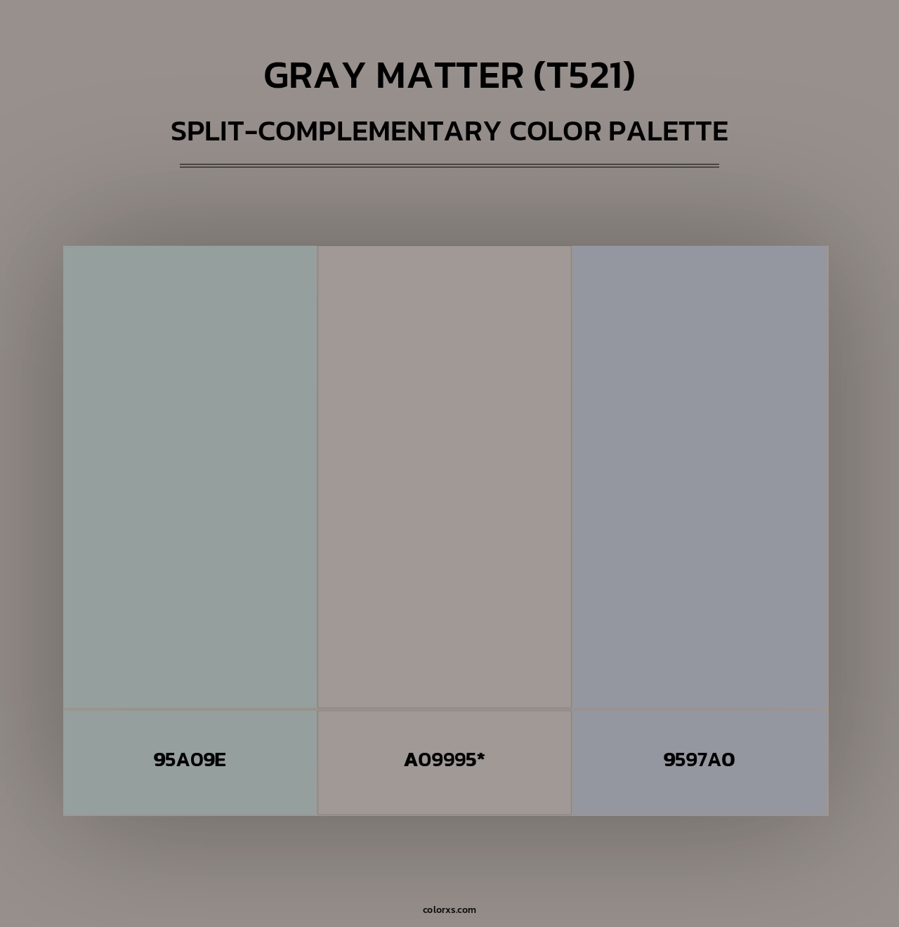 Gray Matter (T521) - Split-Complementary Color Palette