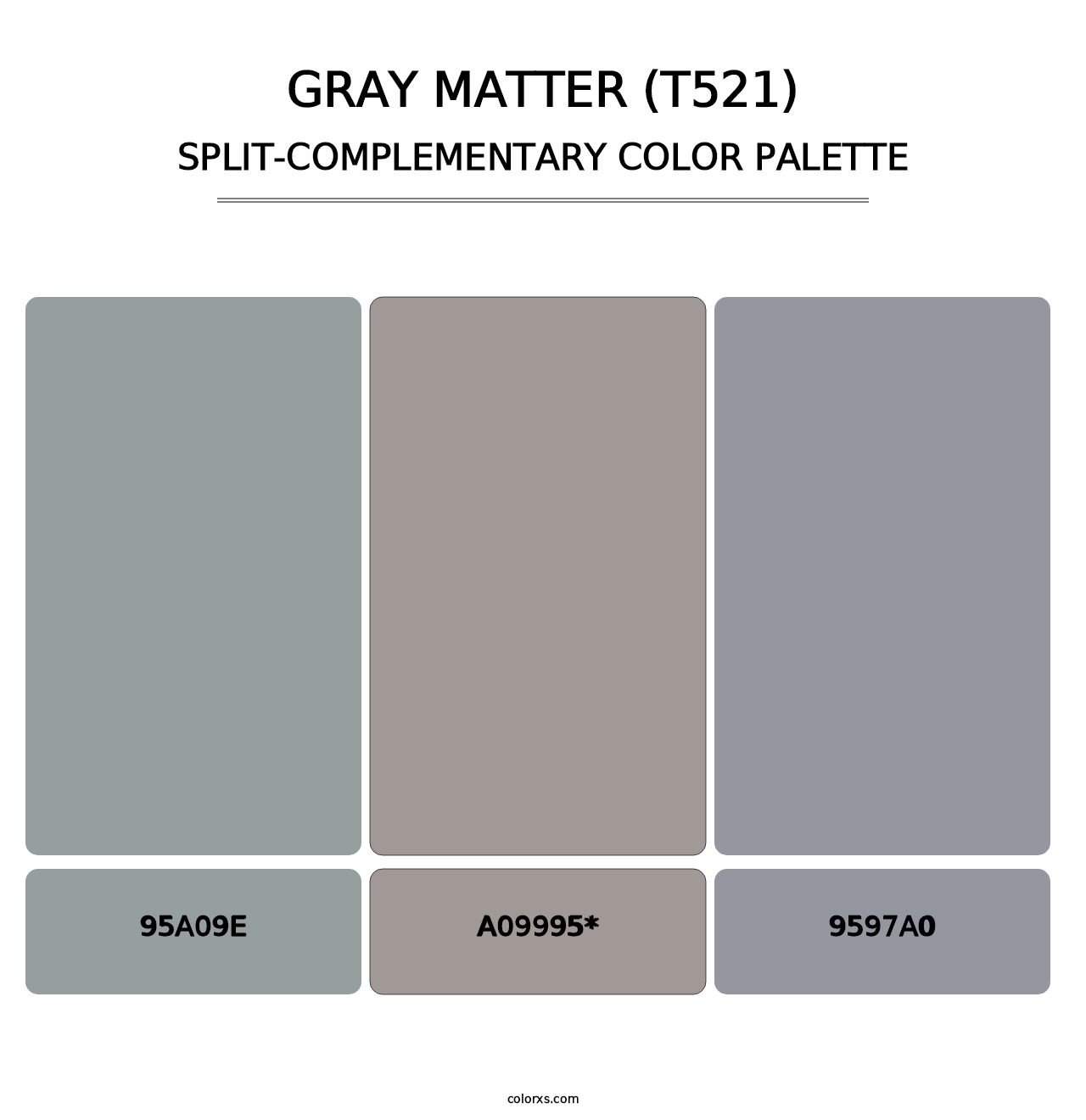 Gray Matter (T521) - Split-Complementary Color Palette