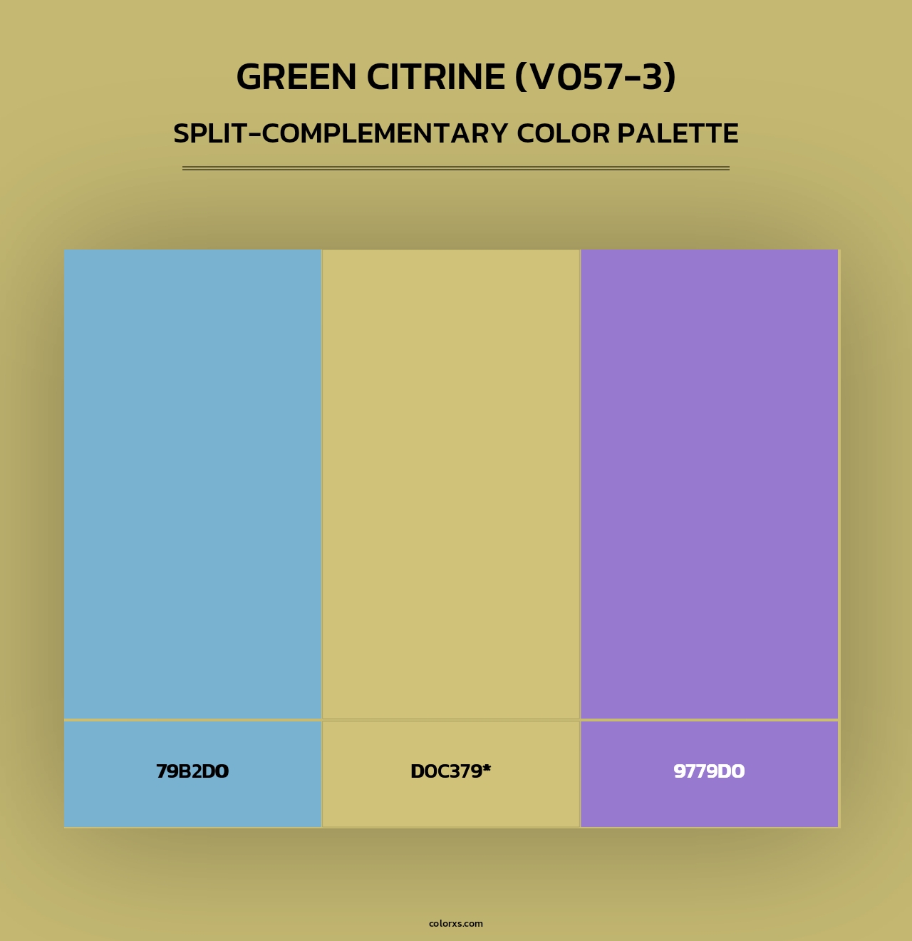 Green Citrine (V057-3) - Split-Complementary Color Palette