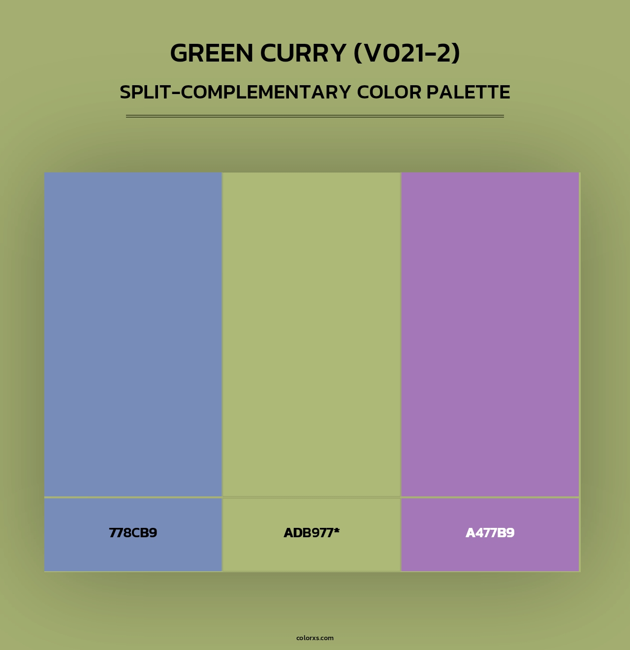 Green Curry (V021-2) - Split-Complementary Color Palette