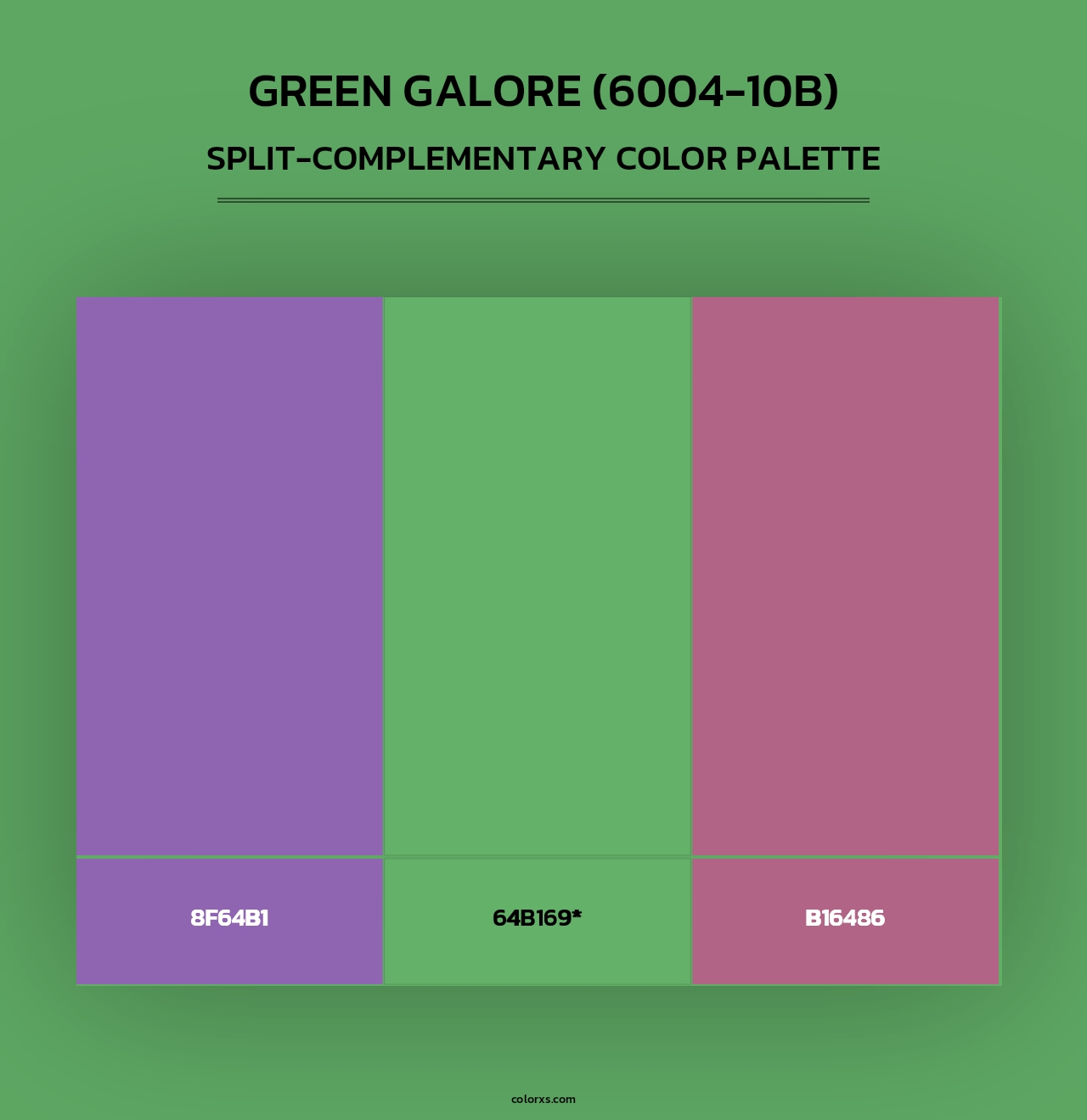 Green Galore (6004-10B) - Split-Complementary Color Palette