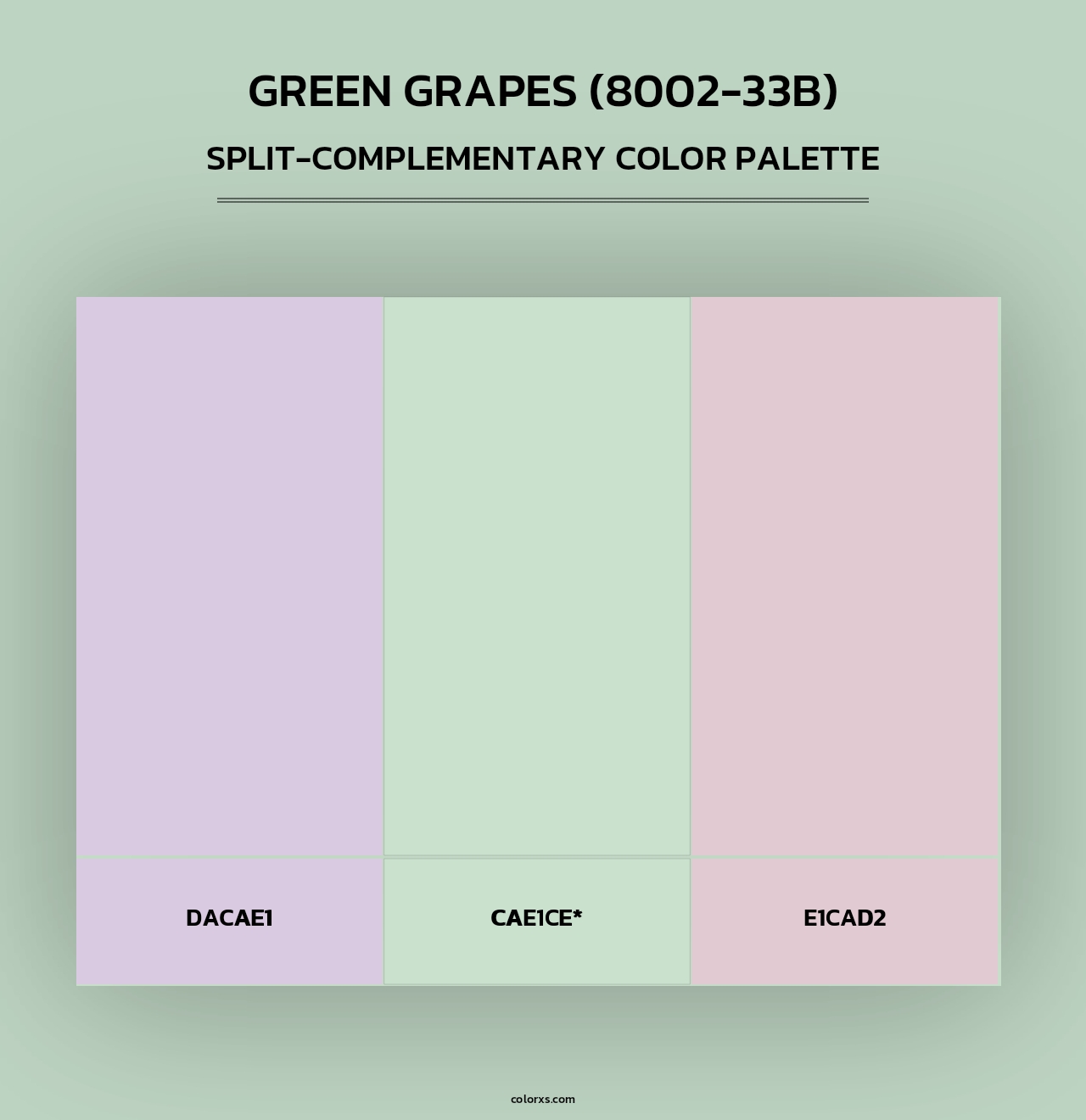 Green Grapes (8002-33B) - Split-Complementary Color Palette