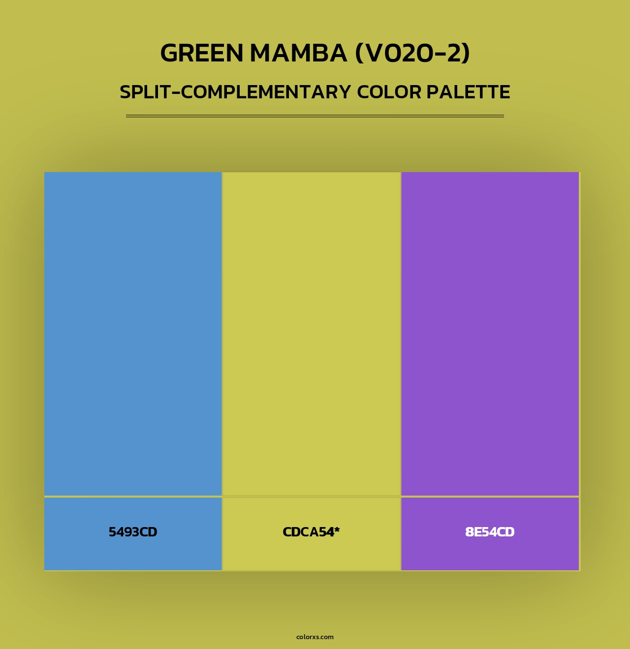 Green Mamba (V020-2) - Split-Complementary Color Palette