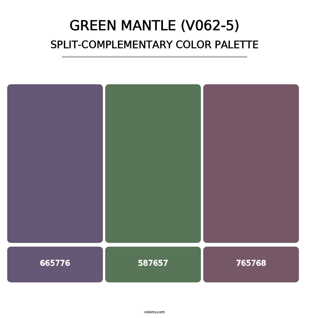 Green Mantle (V062-5) - Split-Complementary Color Palette