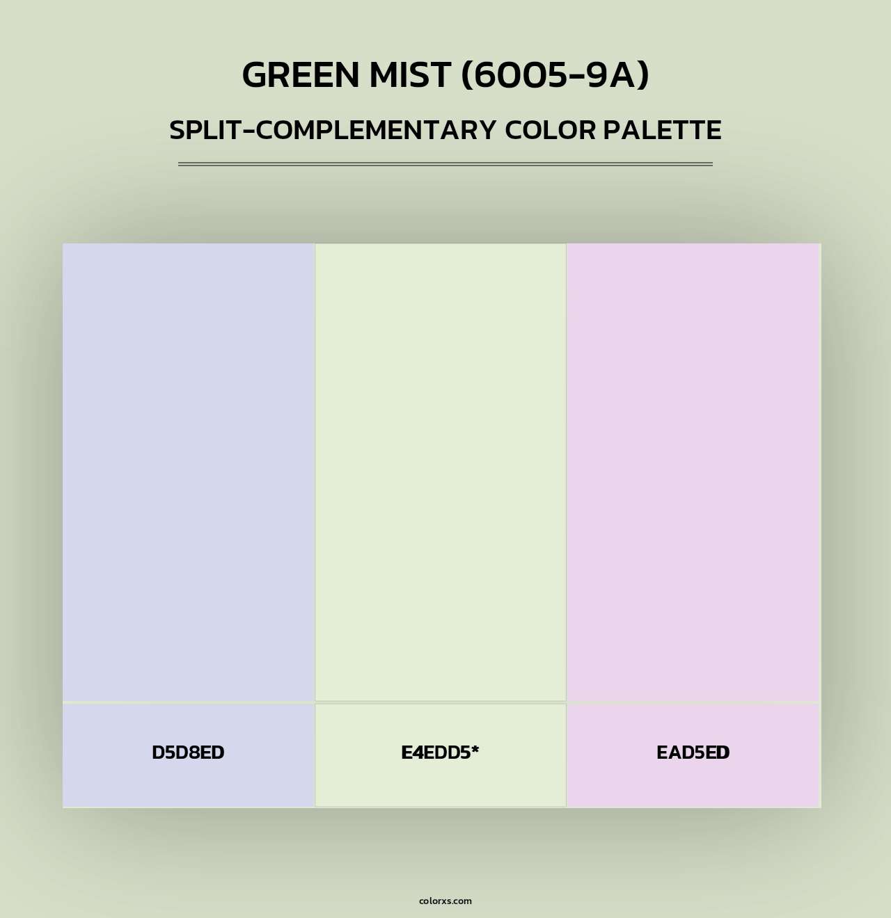 Green Mist (6005-9A) - Split-Complementary Color Palette
