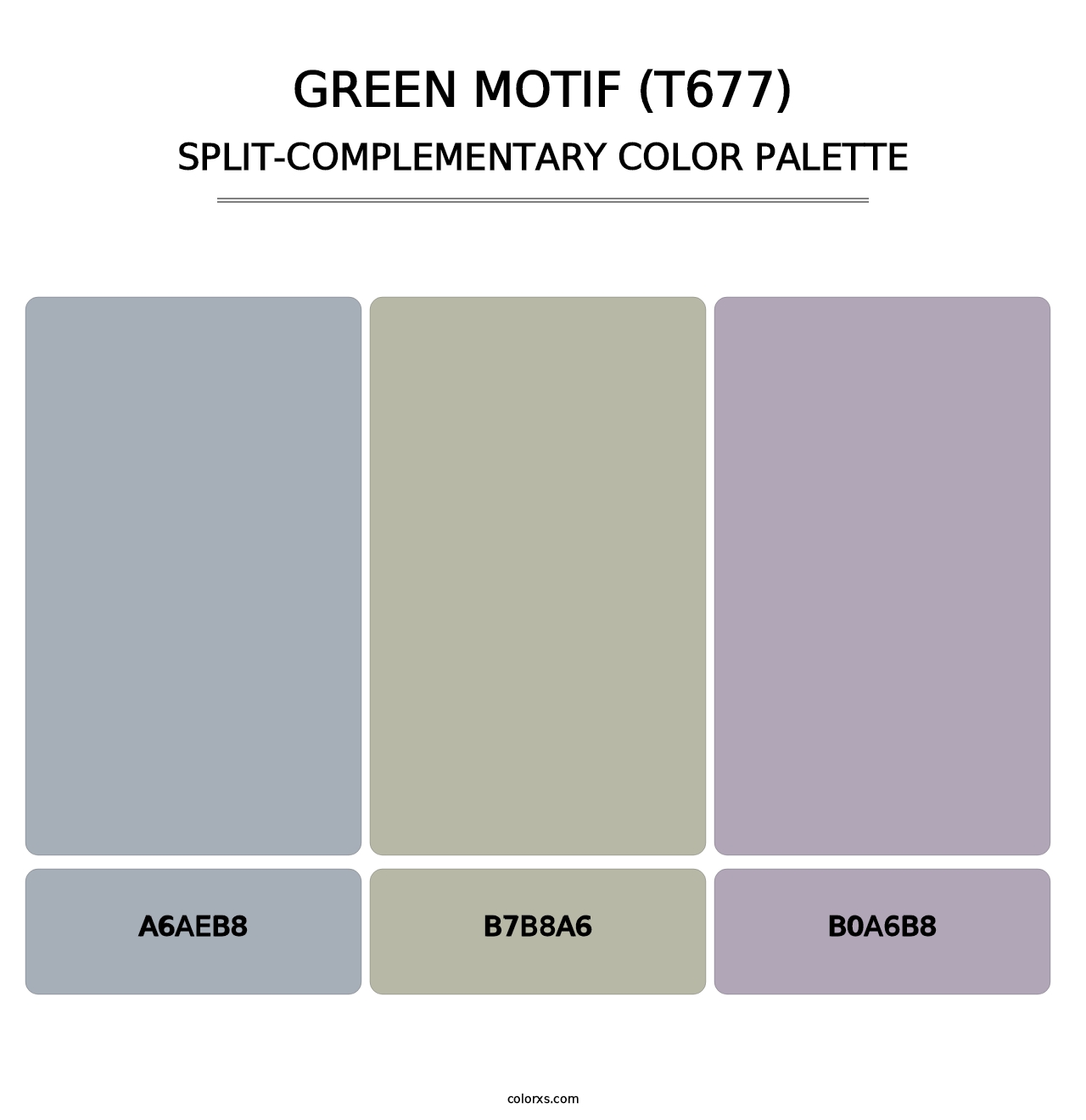 Green Motif (T677) - Split-Complementary Color Palette