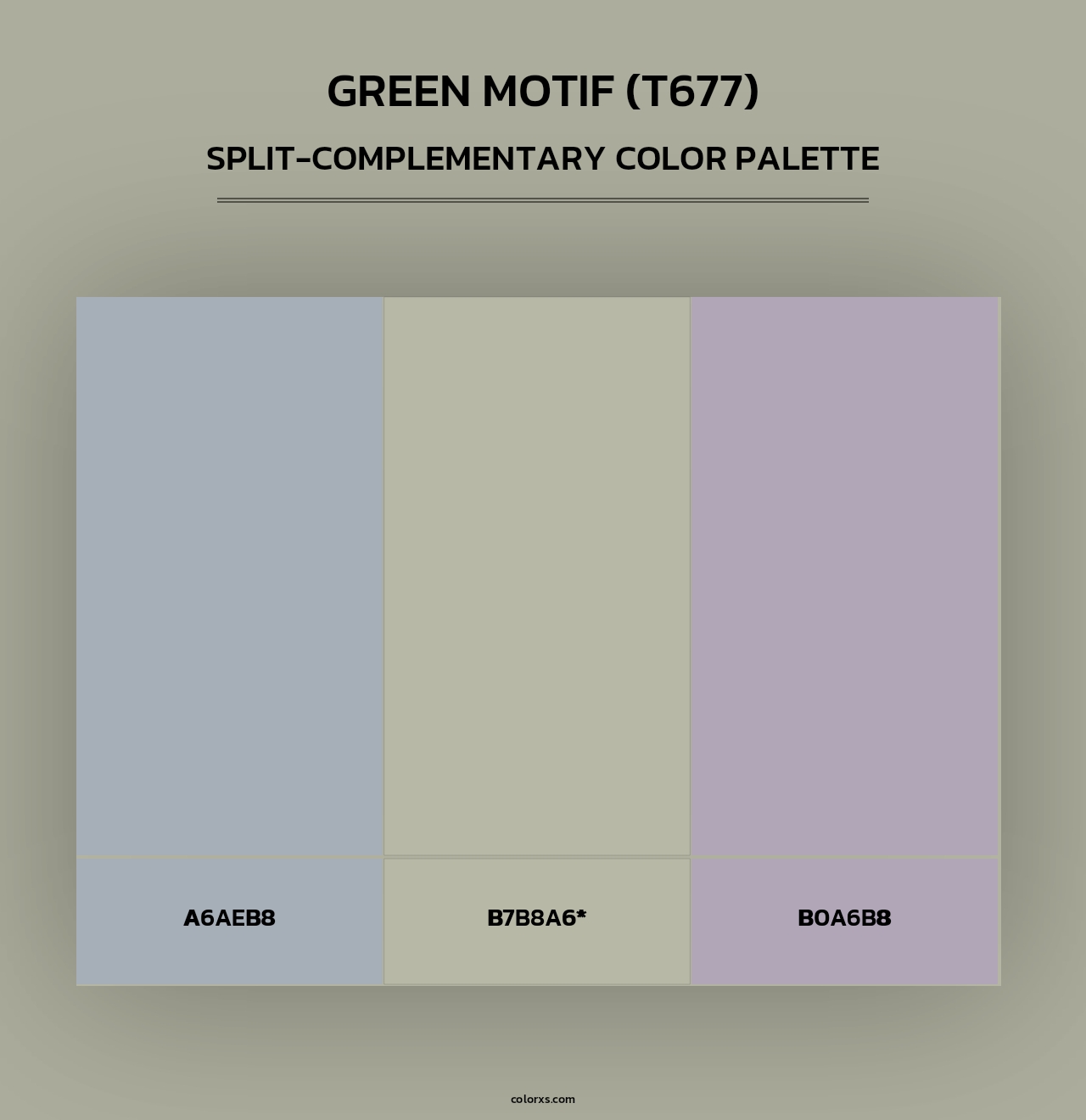 Green Motif (T677) - Split-Complementary Color Palette