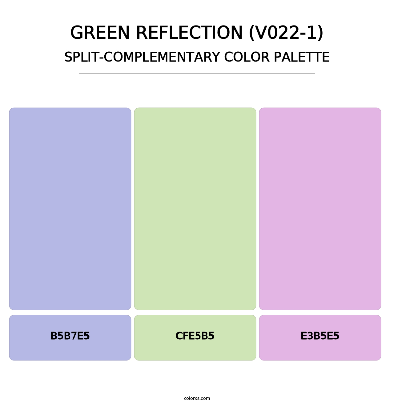 Green Reflection (V022-1) - Split-Complementary Color Palette