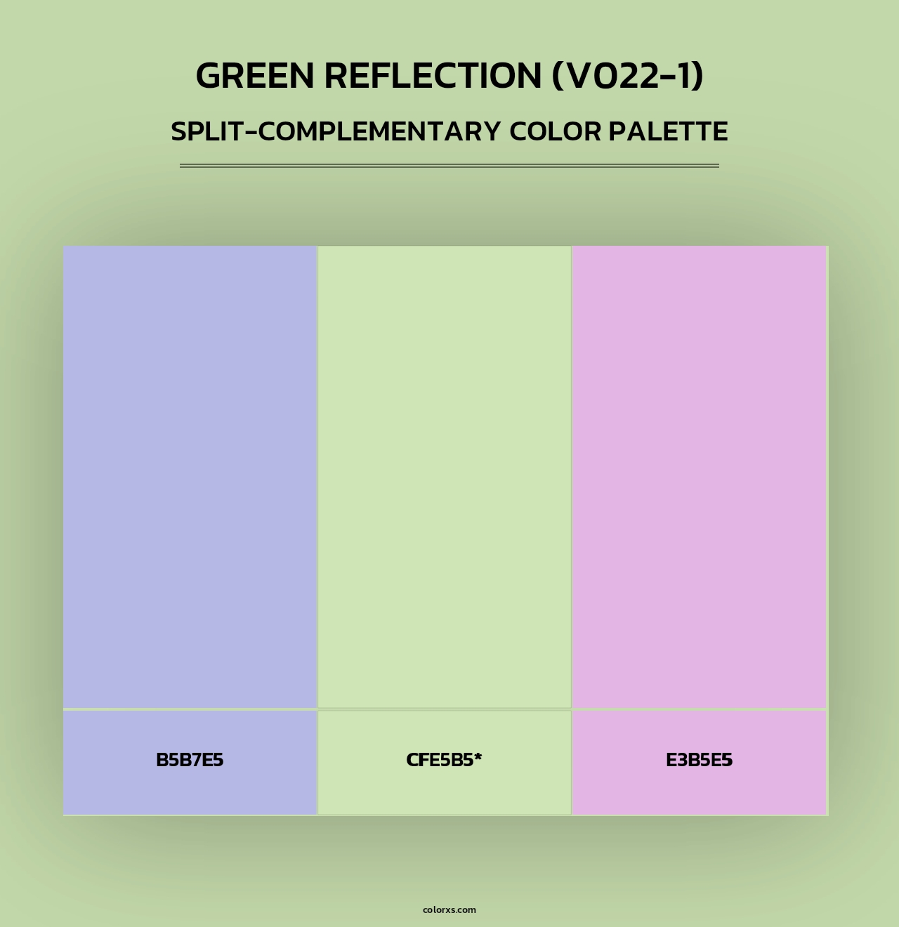 Green Reflection (V022-1) - Split-Complementary Color Palette