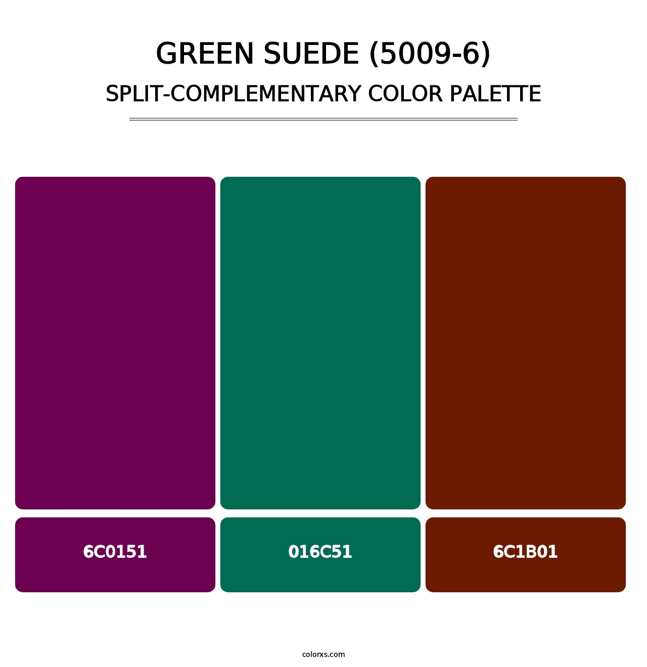 Green Suede (5009-6) - Split-Complementary Color Palette