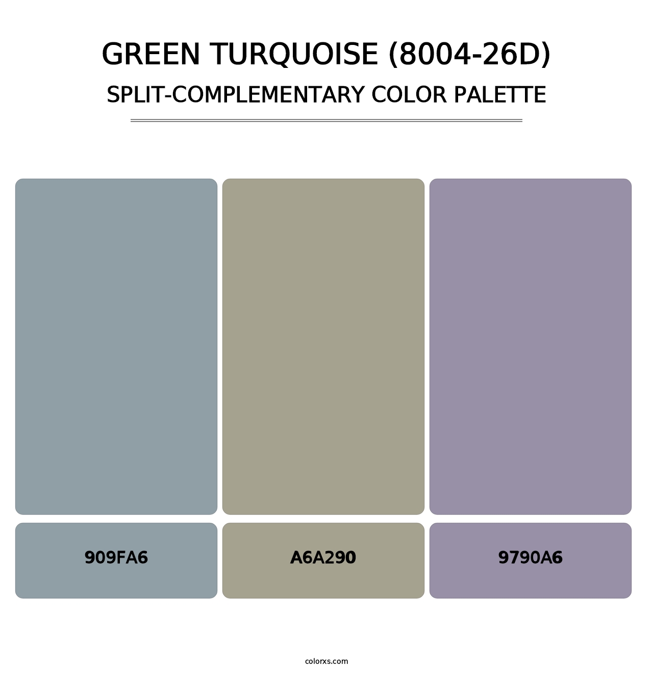 Green Turquoise (8004-26D) - Split-Complementary Color Palette