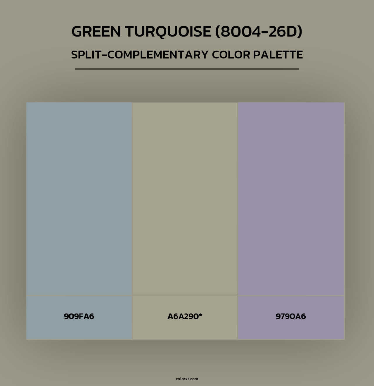 Green Turquoise (8004-26D) - Split-Complementary Color Palette