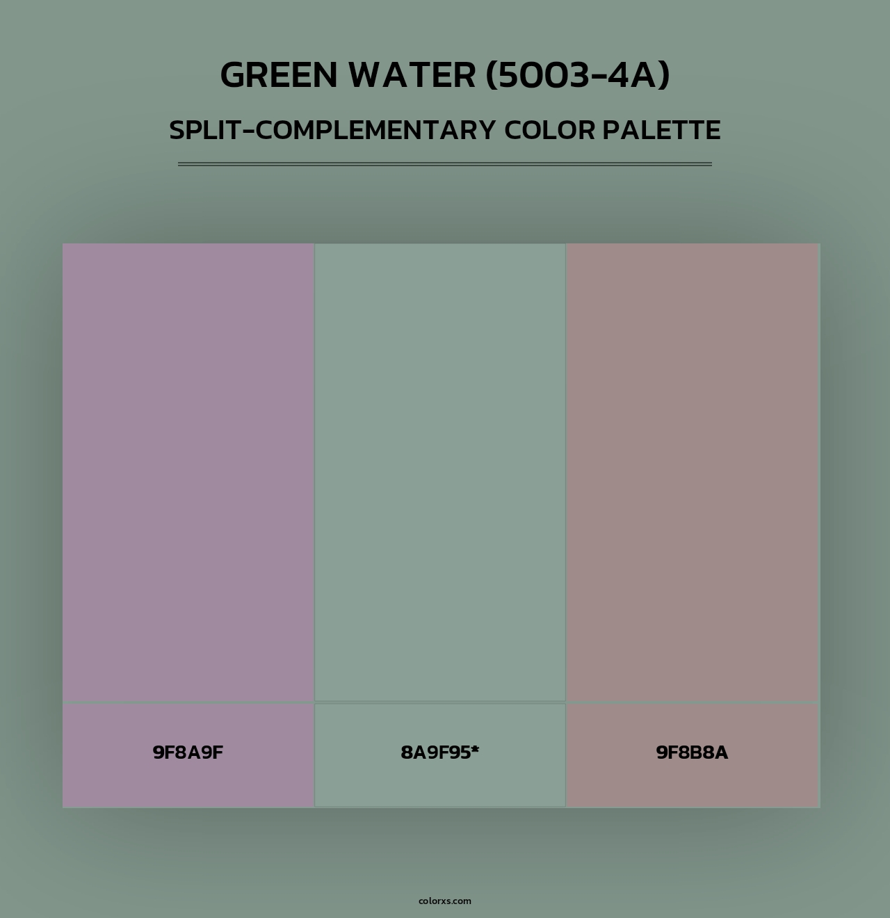 Green Water (5003-4A) - Split-Complementary Color Palette