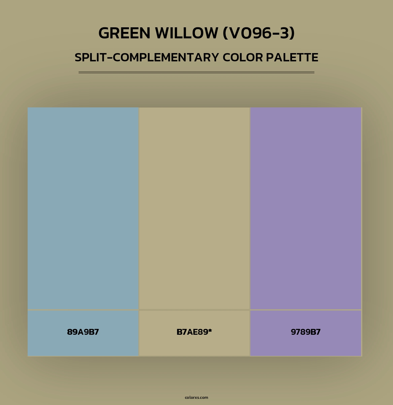 Green Willow (V096-3) - Split-Complementary Color Palette