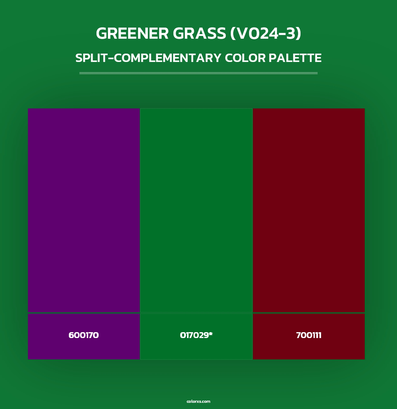 Greener Grass (V024-3) - Split-Complementary Color Palette