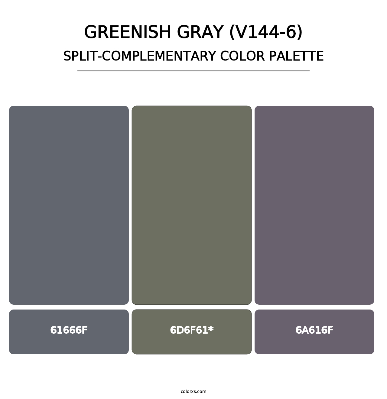 Greenish Gray (V144-6) - Split-Complementary Color Palette