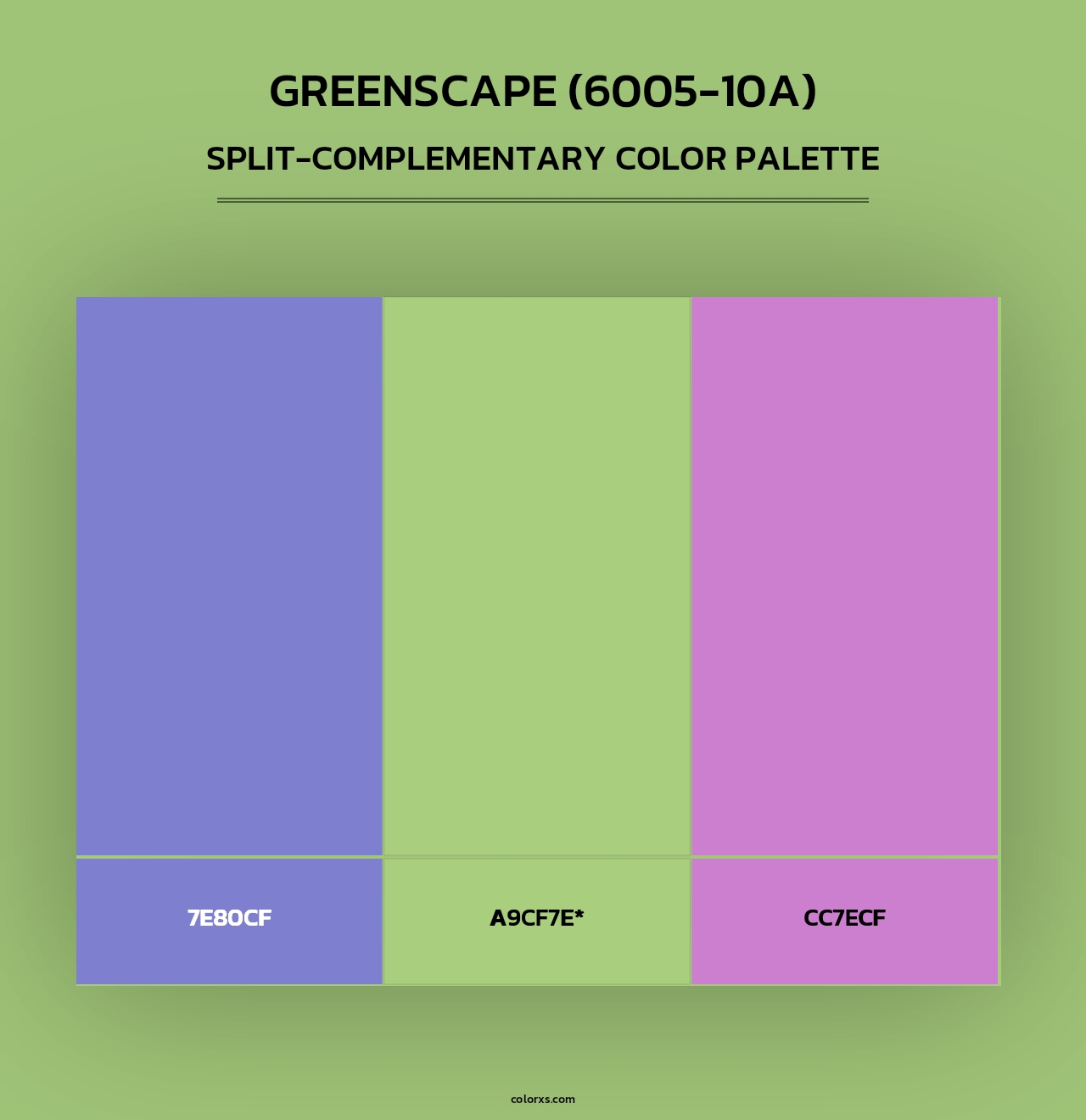 Greenscape (6005-10A) - Split-Complementary Color Palette