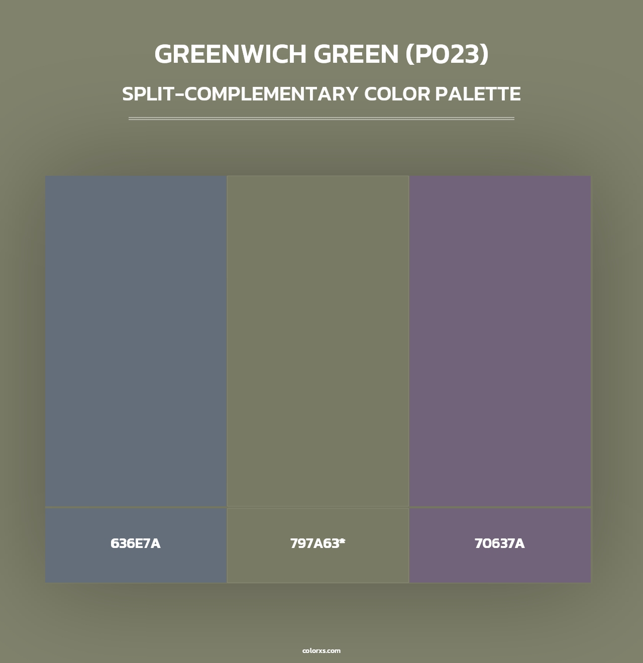 Greenwich Green (P023) - Split-Complementary Color Palette