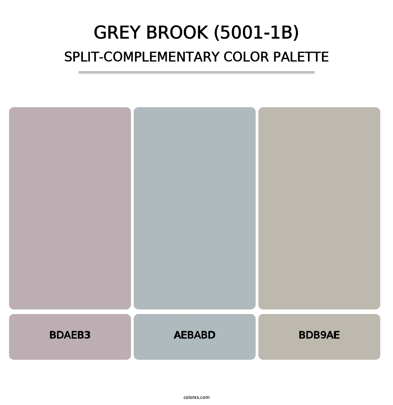 Grey Brook (5001-1B) - Split-Complementary Color Palette