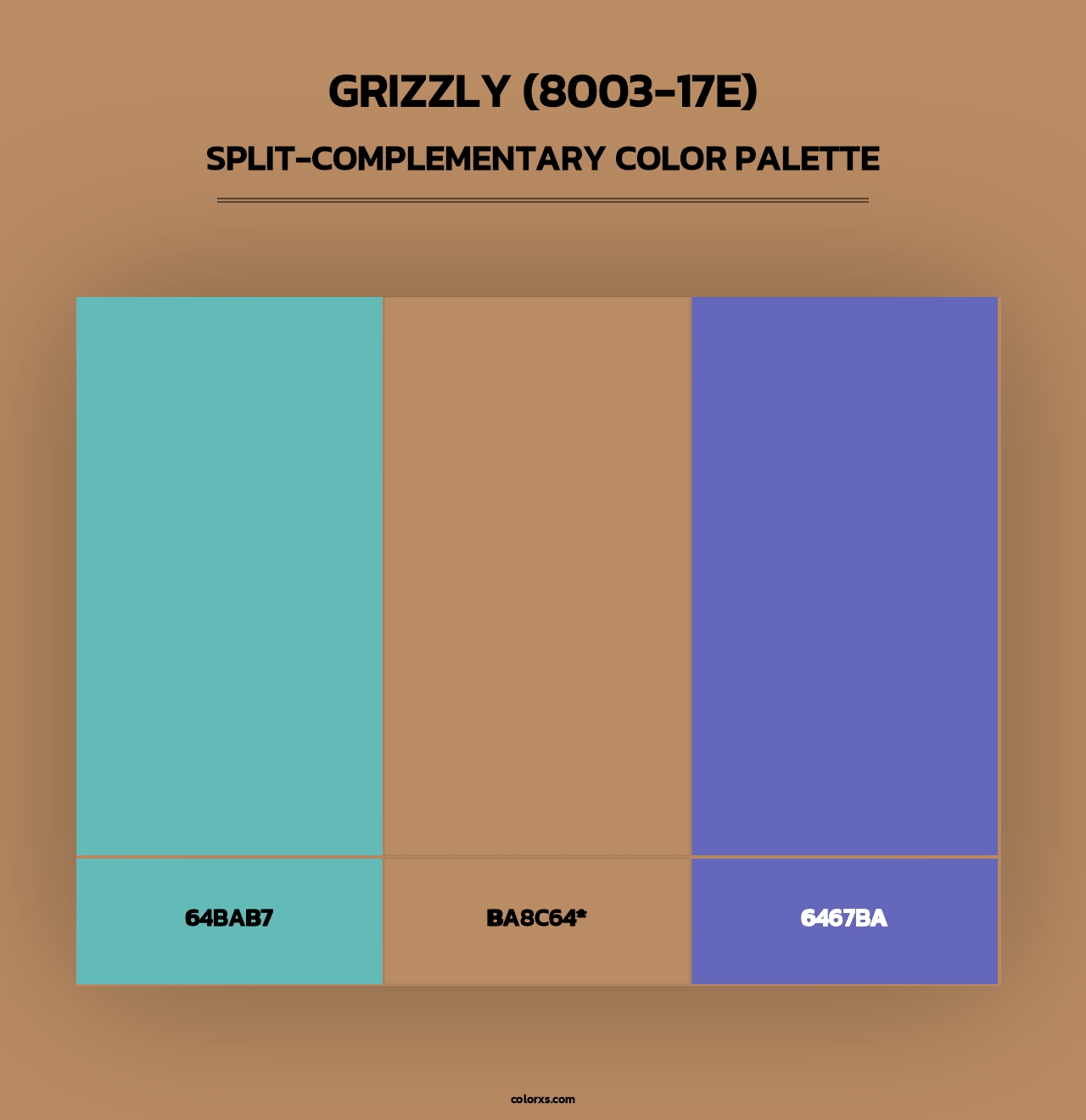 Grizzly (8003-17E) - Split-Complementary Color Palette