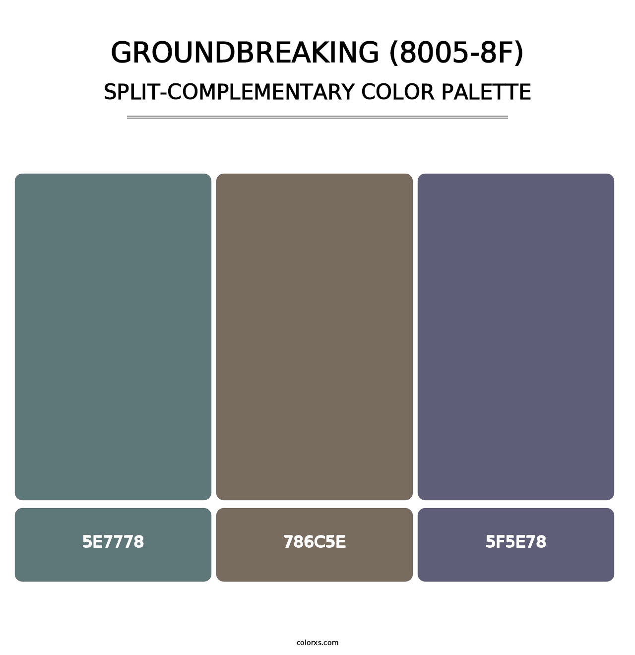 Groundbreaking (8005-8F) - Split-Complementary Color Palette