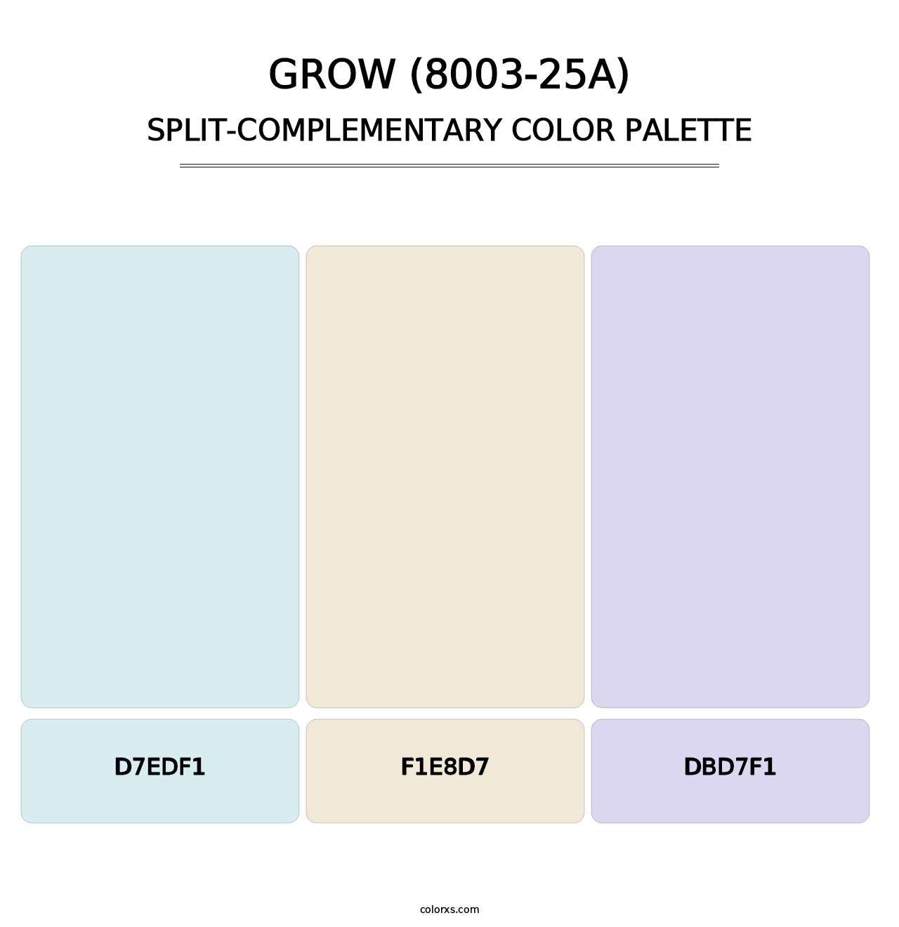 Grow (8003-25A) - Split-Complementary Color Palette