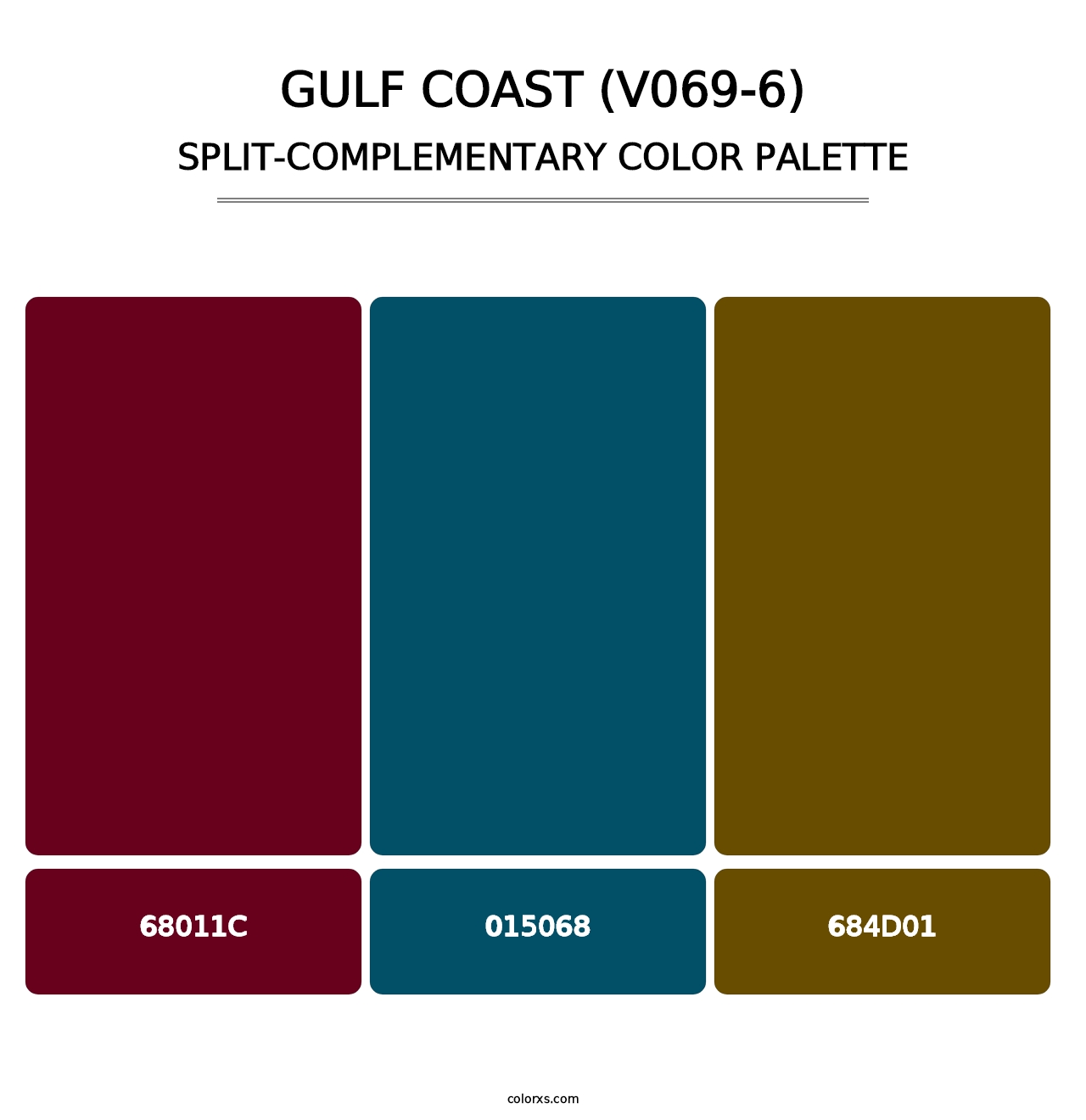 Gulf Coast (V069-6) - Split-Complementary Color Palette