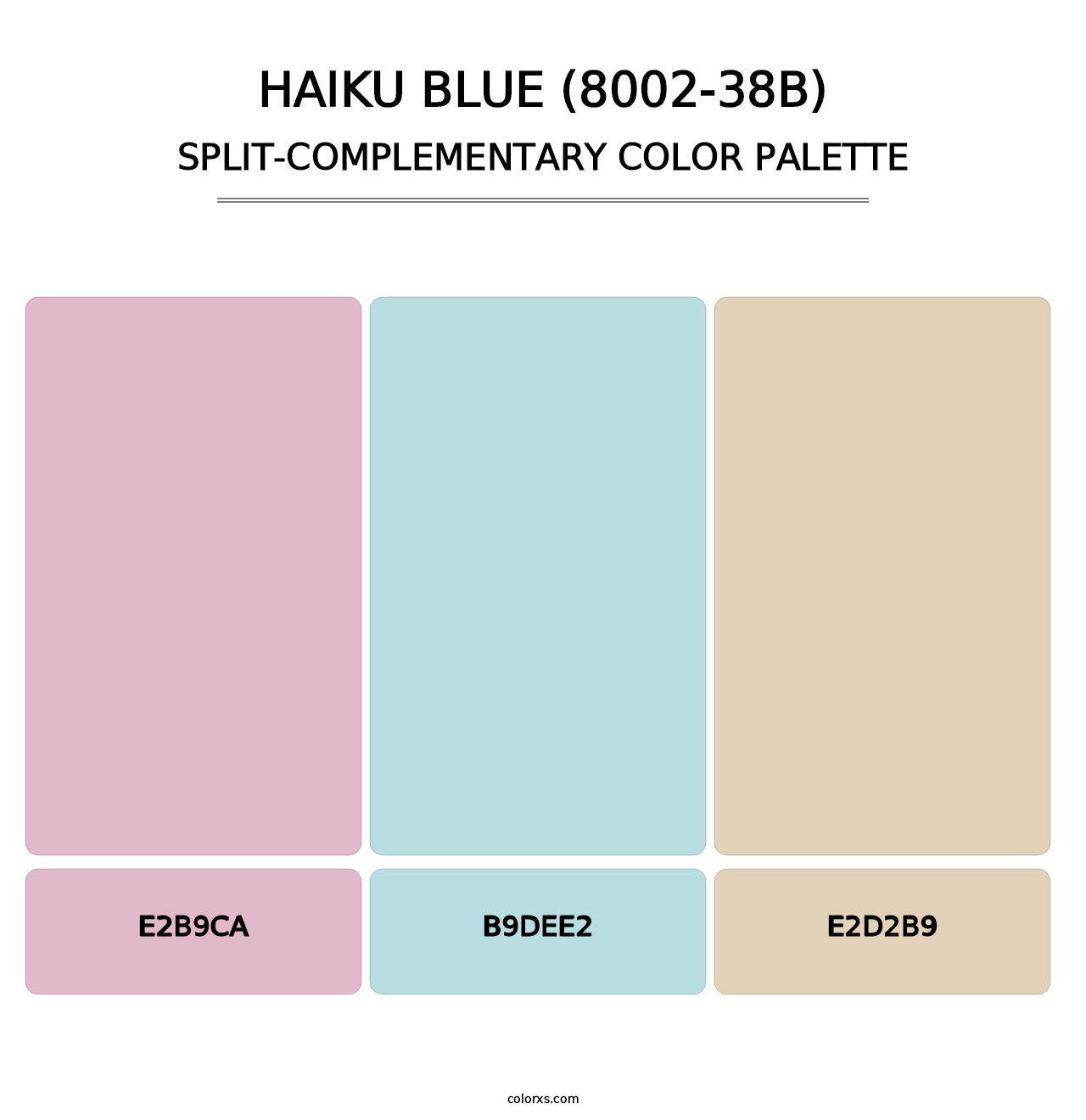Haiku Blue (8002-38B) - Split-Complementary Color Palette