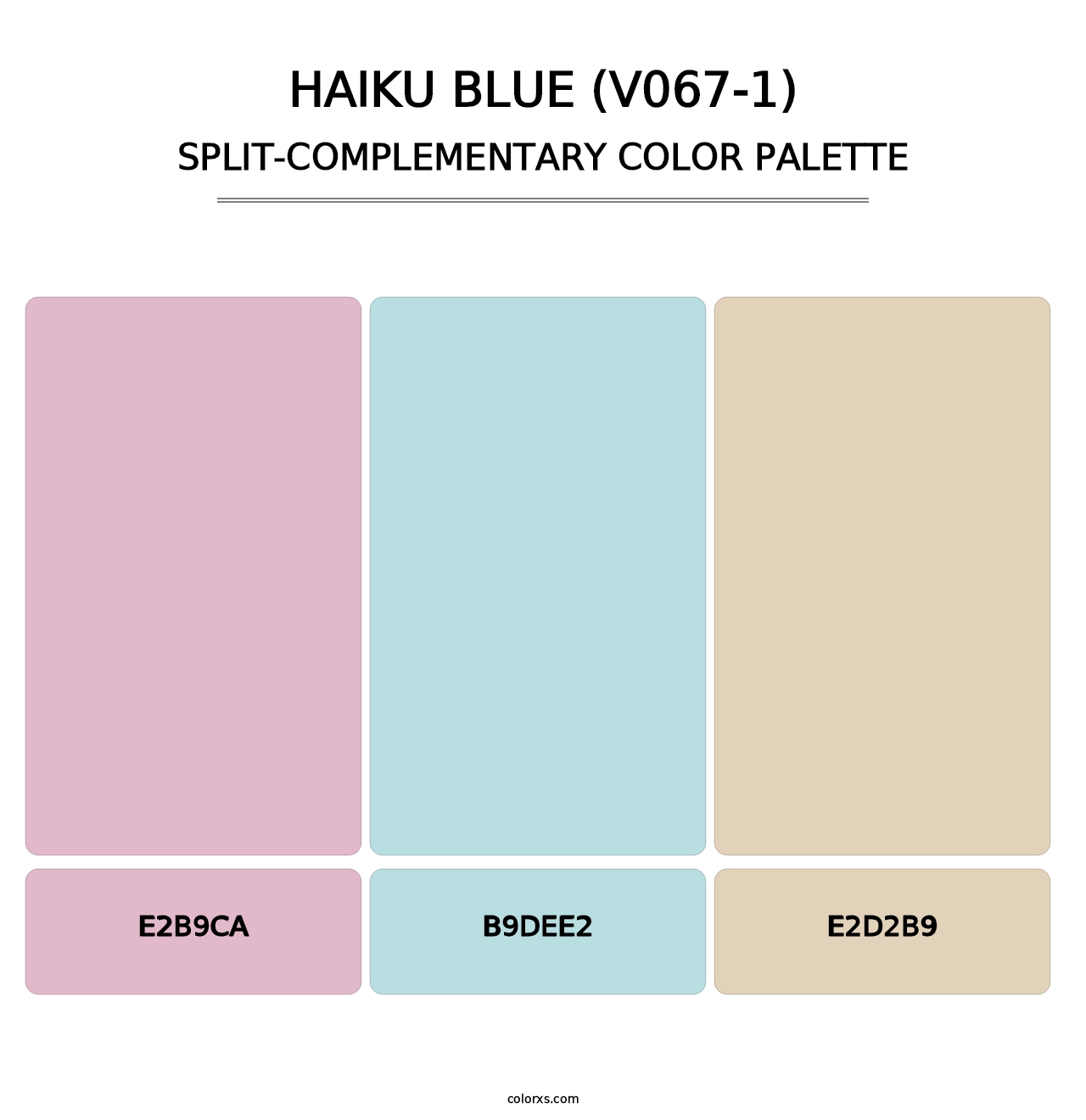 Haiku Blue (V067-1) - Split-Complementary Color Palette