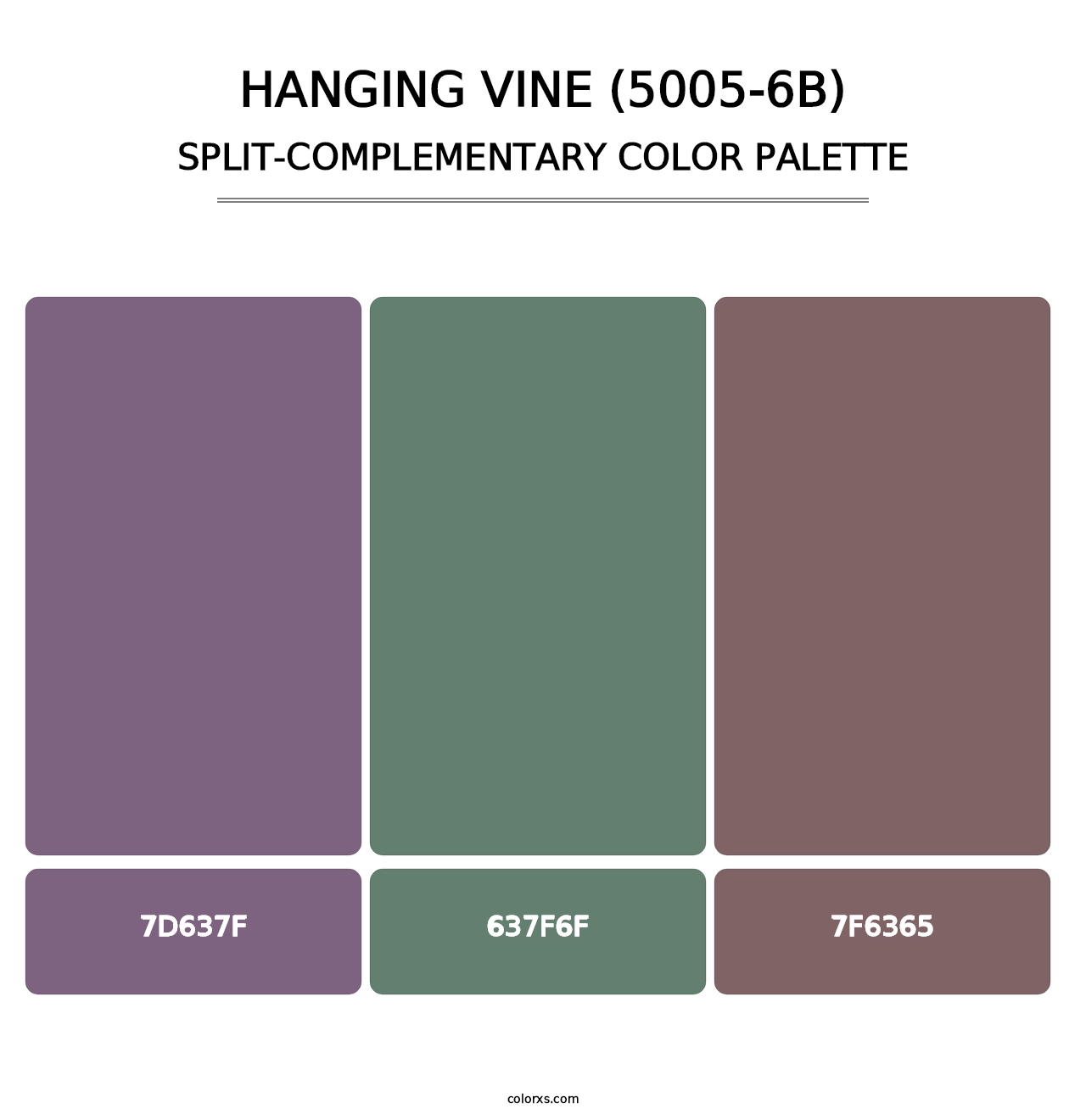 Hanging Vine (5005-6B) - Split-Complementary Color Palette