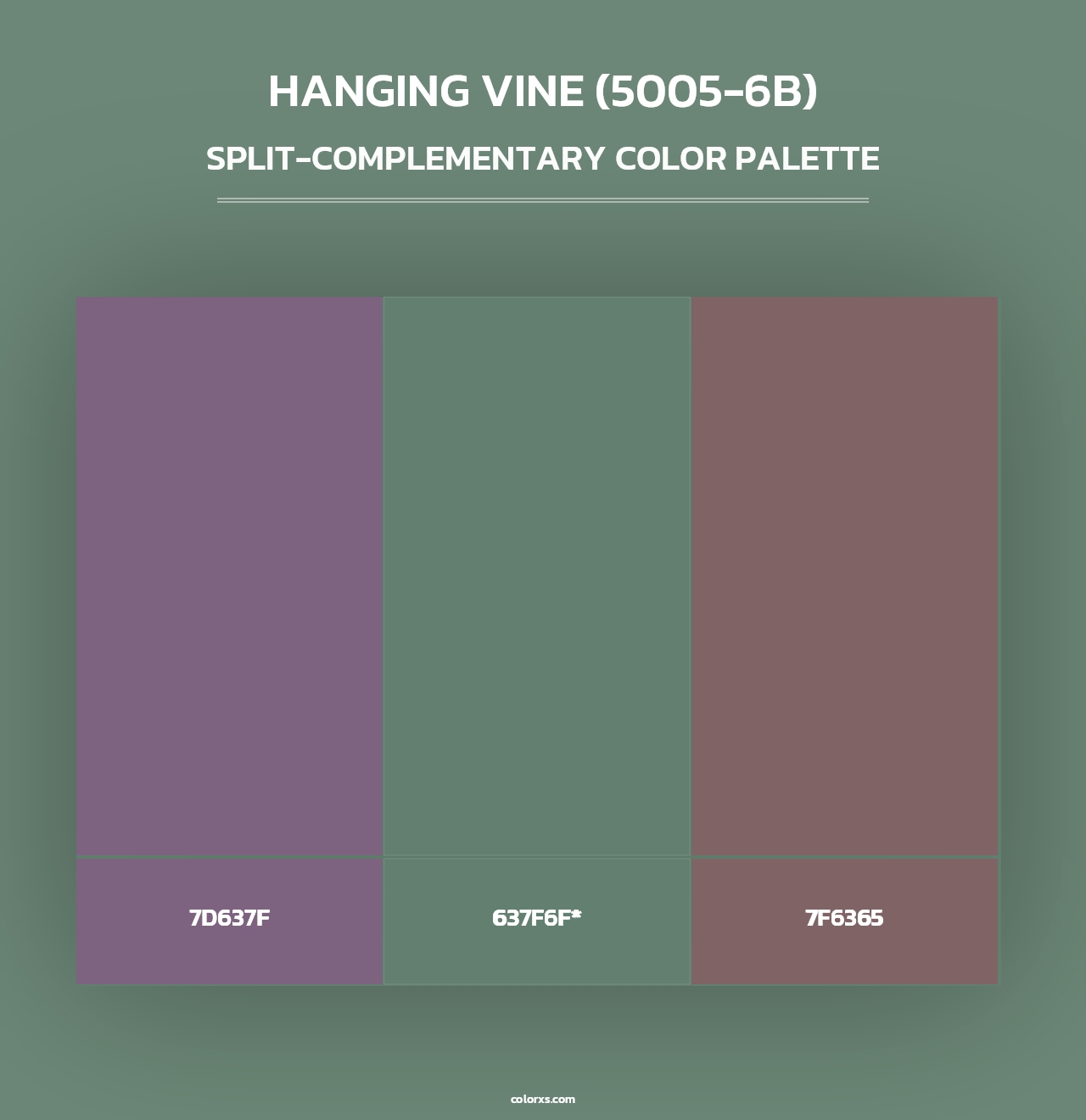 Hanging Vine (5005-6B) - Split-Complementary Color Palette