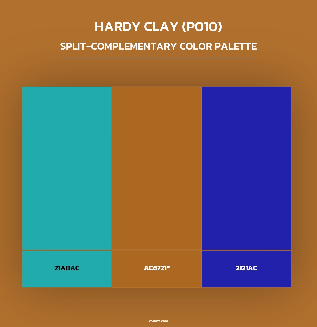 Hardy Clay (P010) - Split-Complementary Color Palette