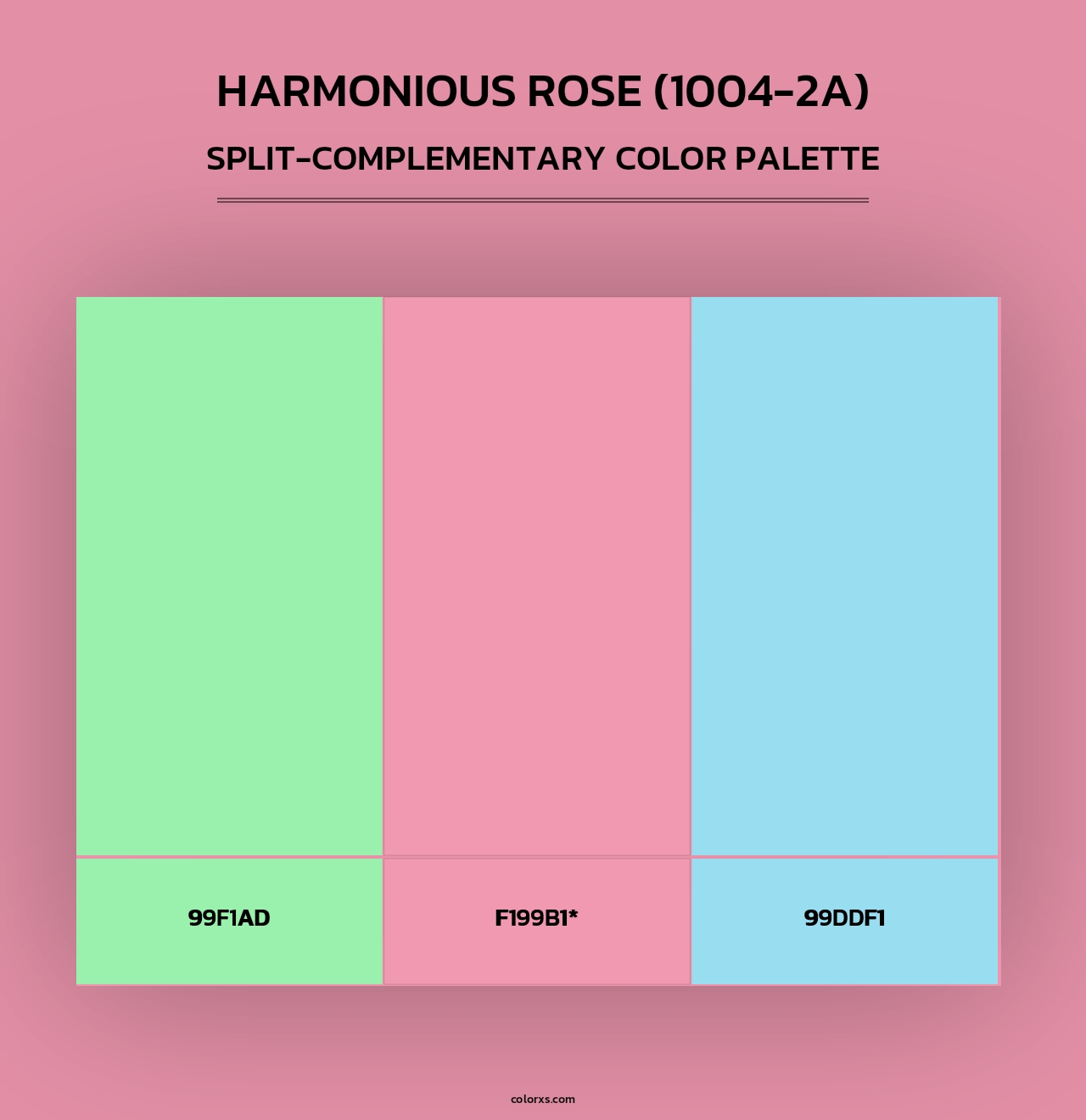 Harmonious Rose (1004-2A) - Split-Complementary Color Palette