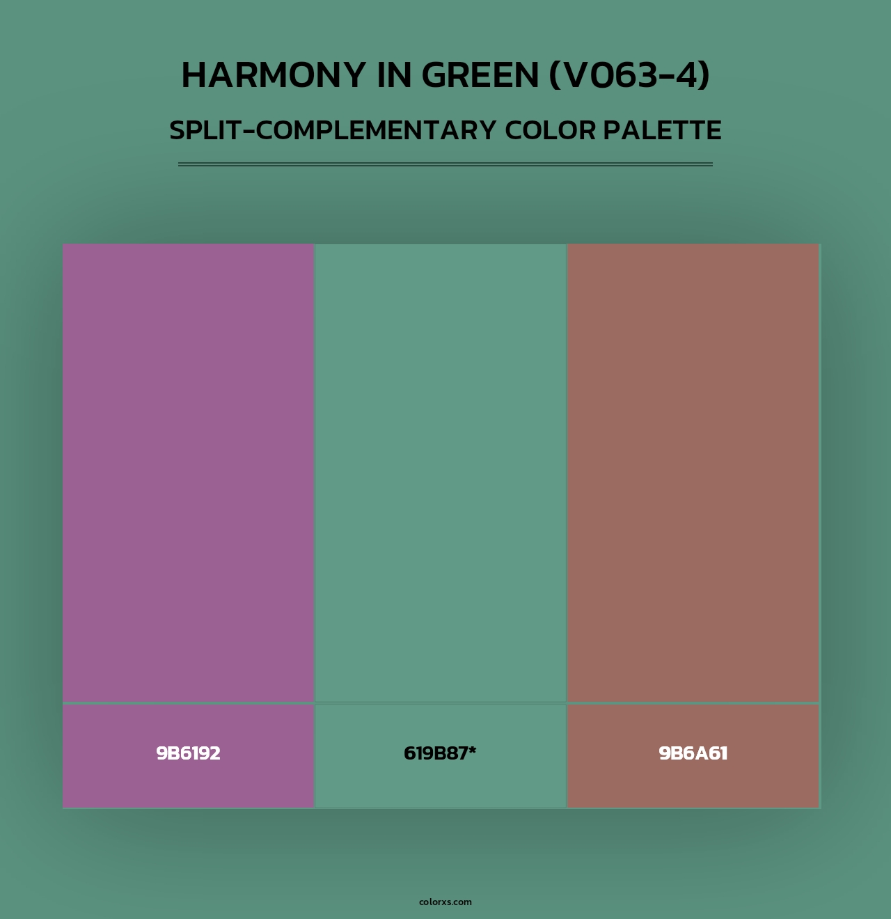 Harmony in Green (V063-4) - Split-Complementary Color Palette
