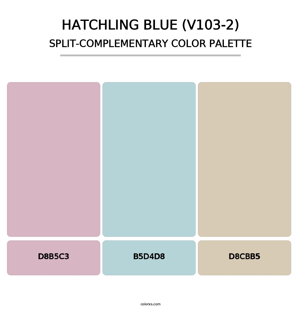 Hatchling Blue (V103-2) - Split-Complementary Color Palette