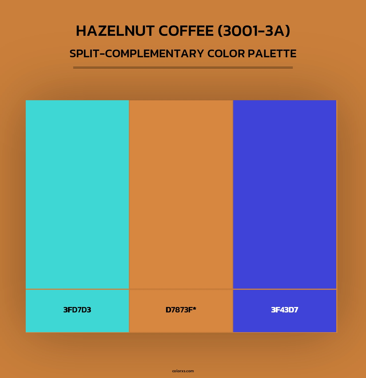 Hazelnut Coffee (3001-3A) - Split-Complementary Color Palette
